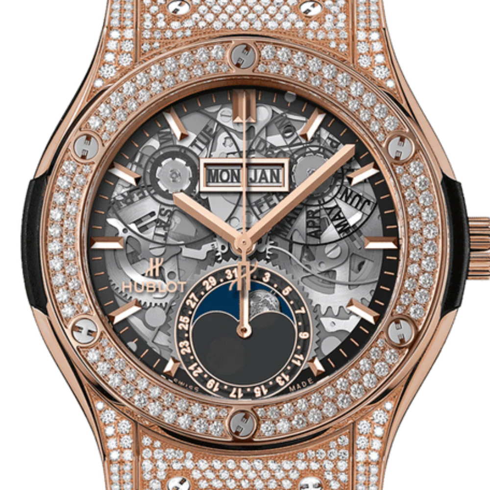 H Classic Fusion Aerofusion Moonphase King Gold 42mm, Ref# 547.OX.0180.LR